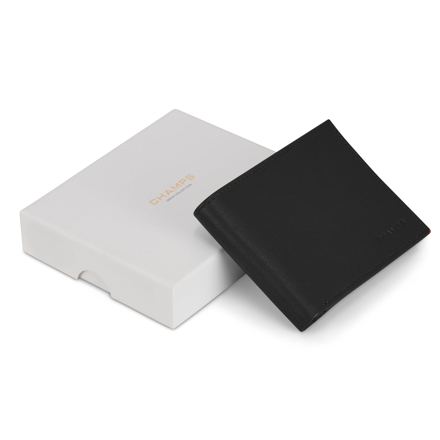 Champs Onyx Leather Center Wing Wallet