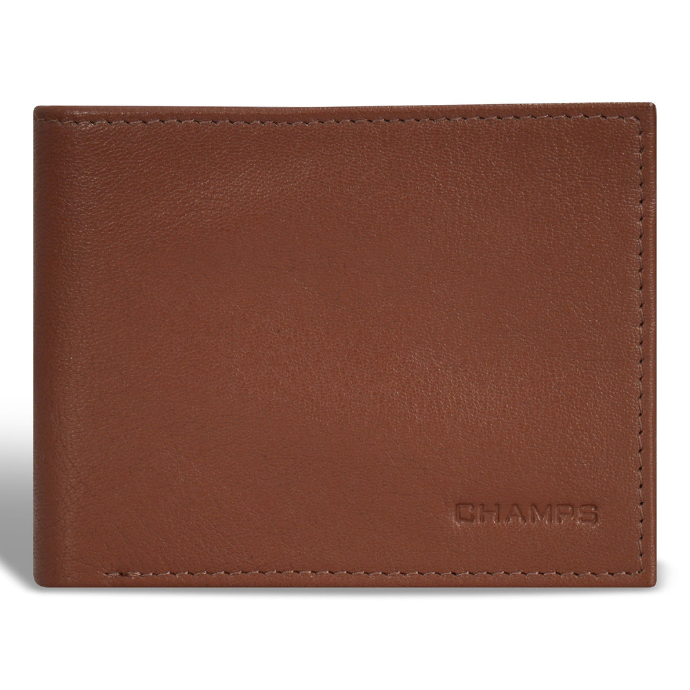 Champs Onyx Leather Center Wing Wallet