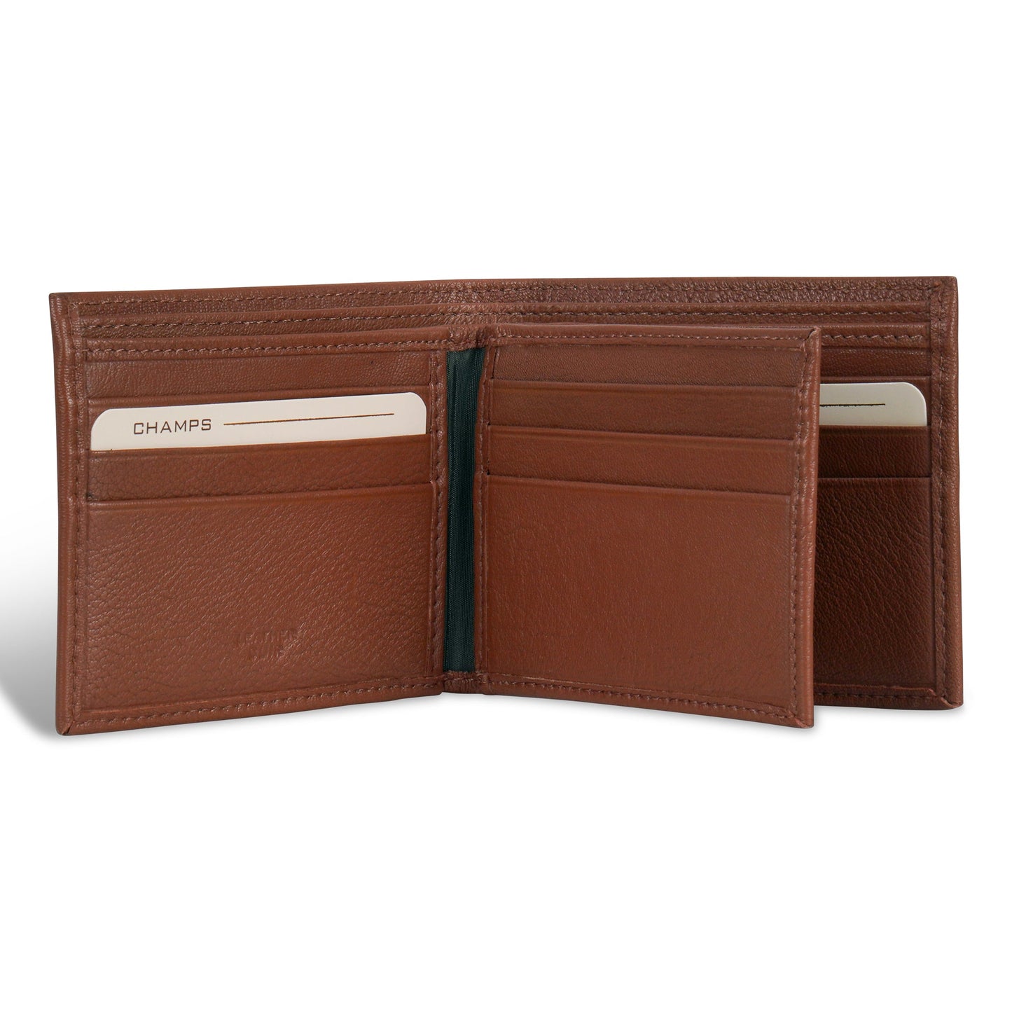 Champs Onyx Leather Center Wing Wallet