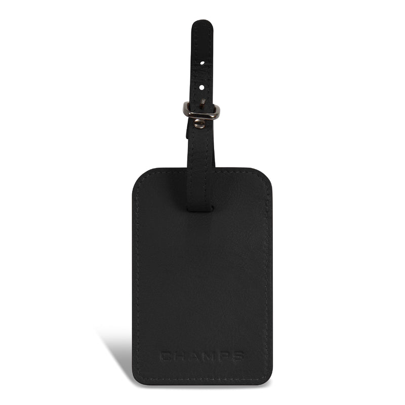 Champs Onyx Leather Luggage Tags