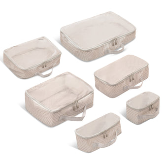 Champs Vintage Travel Packing Cubes 6-Piece Set