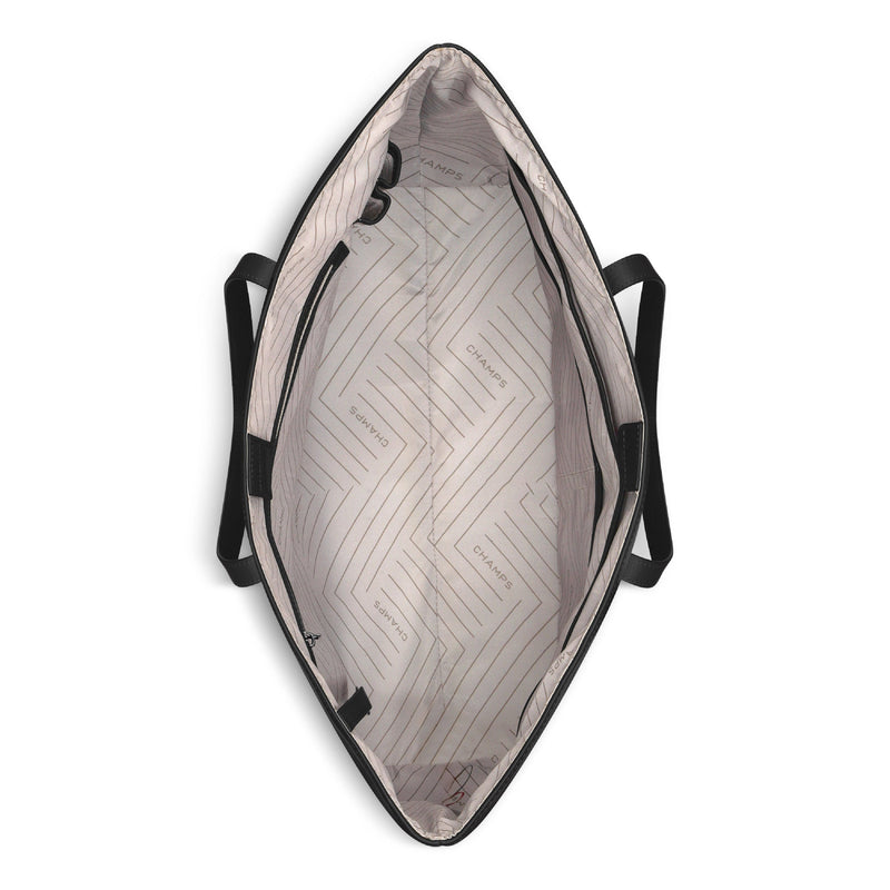 Champs Onyx Leather Open Tote