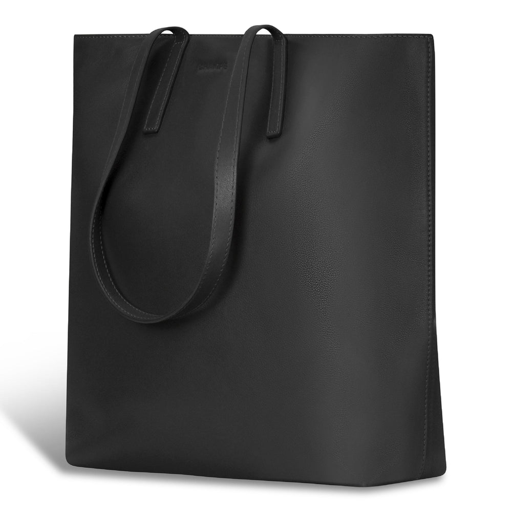Champs Onyx Leather Vertical Tote