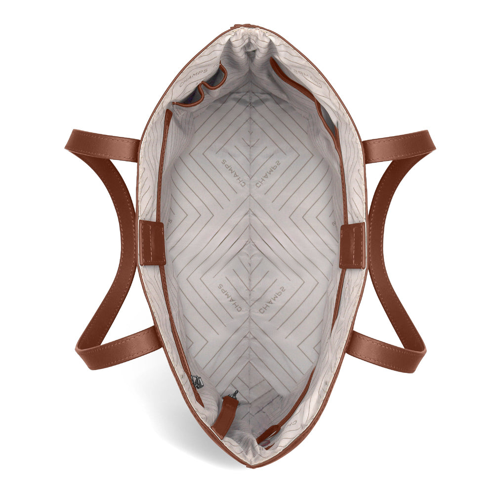 Champs Onyx Leather Vertical Tote