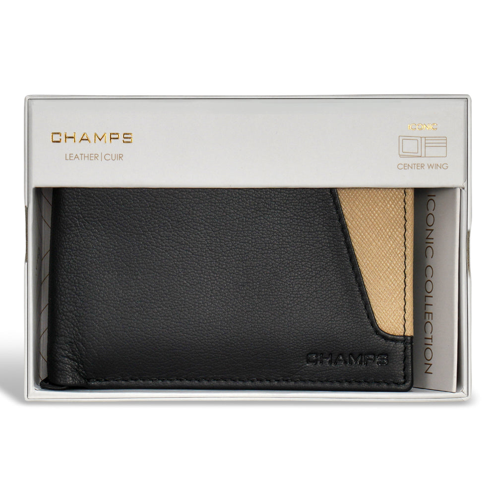 Champs Iconic Leather Center Wing Wallet