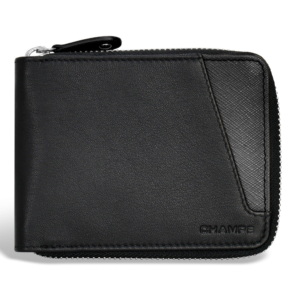 Champs Iconic Leather Zip Around Wallet