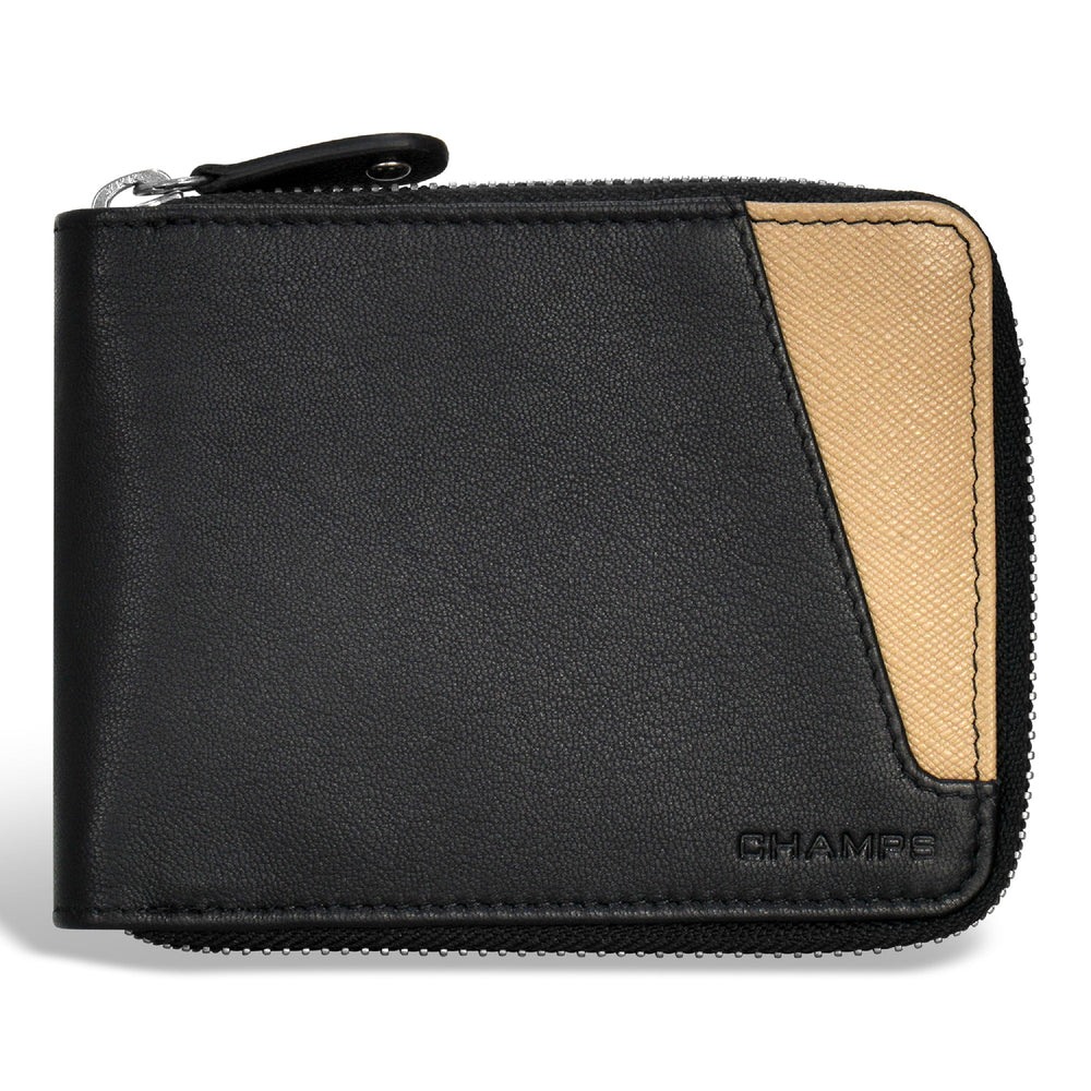 Champs Iconic Leather Zip Around Wallet