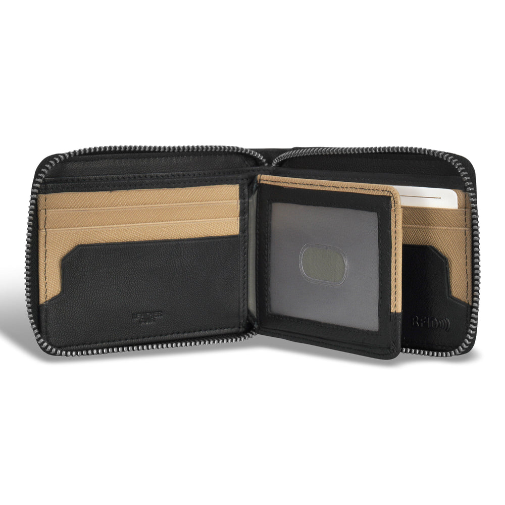 Champs Iconic Leather Zip Around Wallet