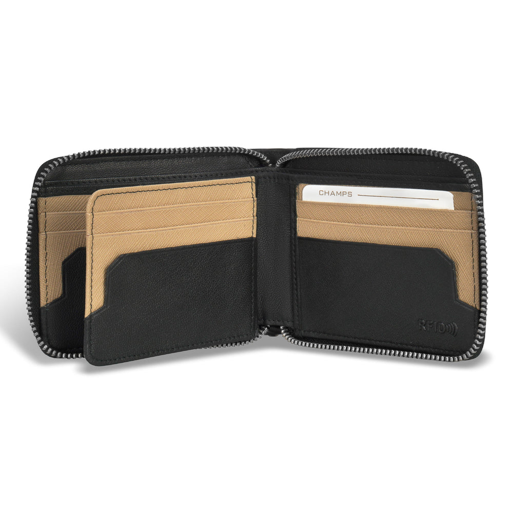 Champs Iconic Leather Zip Around Wallet