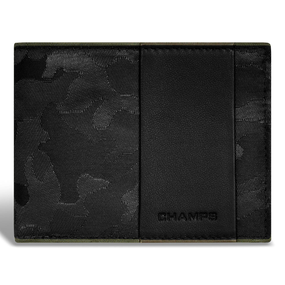 Champs Camo Leather Top Wing Wallet