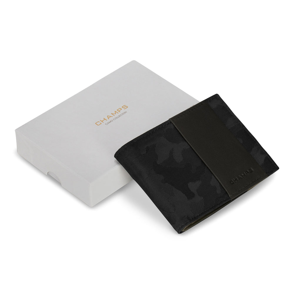 Champs Camo Leather Top Wing Wallet