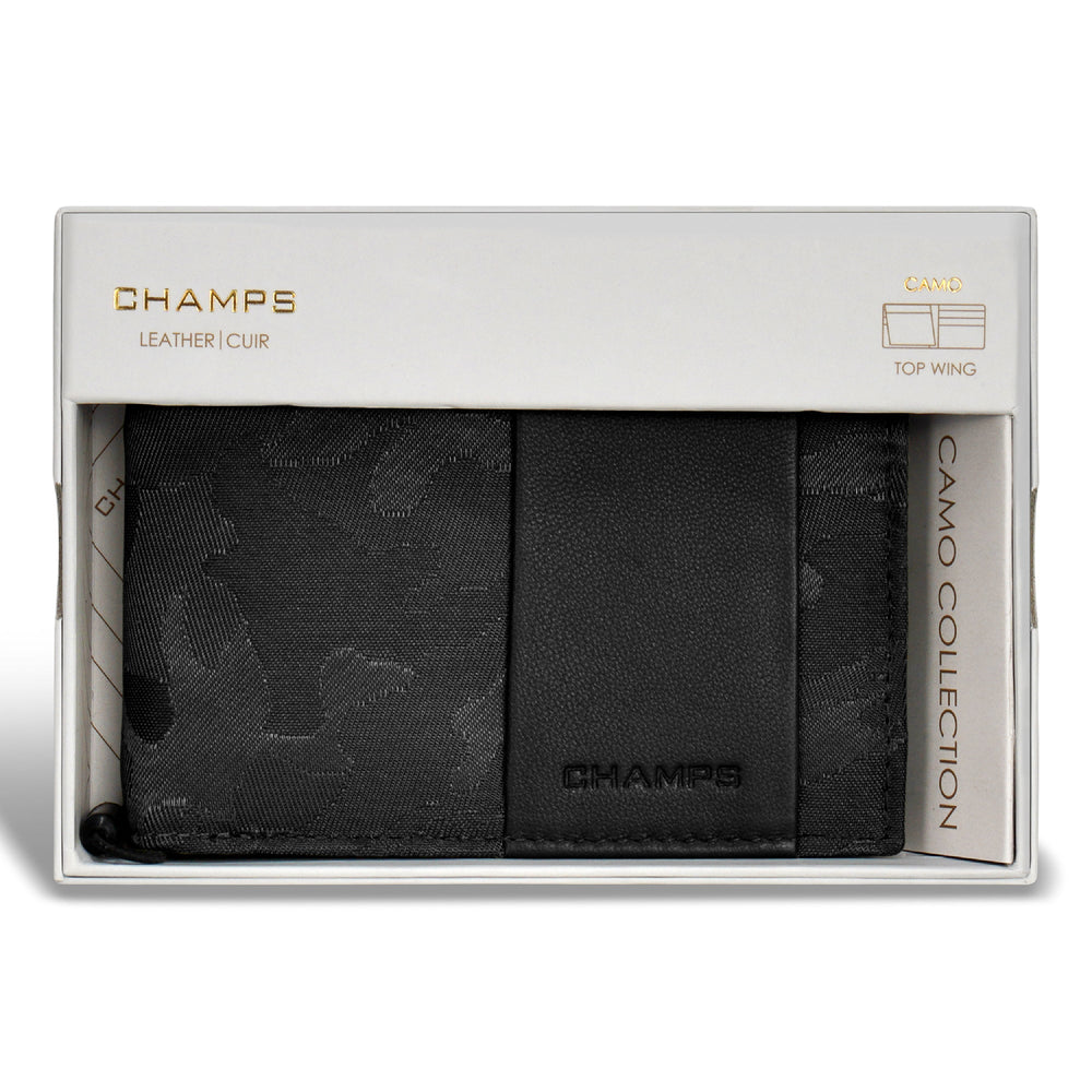 Champs Camo Leather Top Wing Wallet
