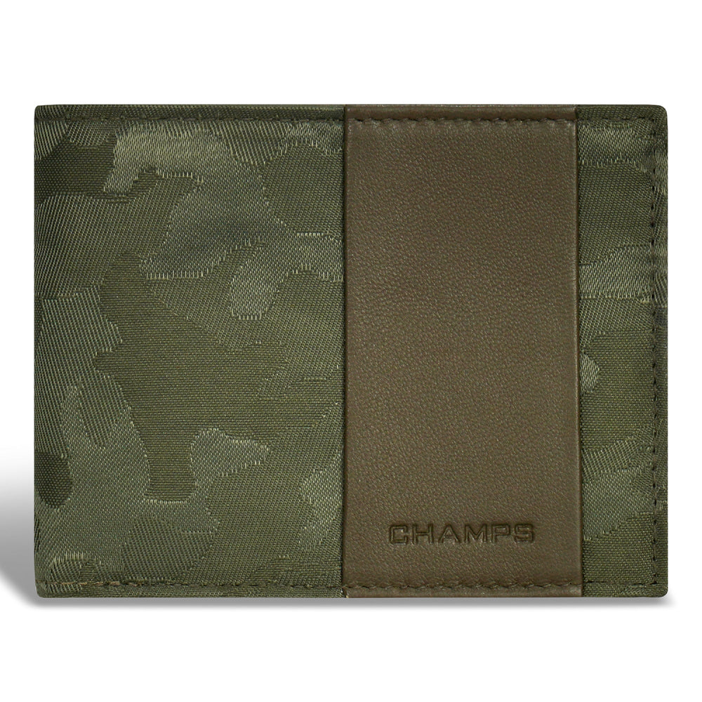 Champs Camo Leather Top Wing Wallet