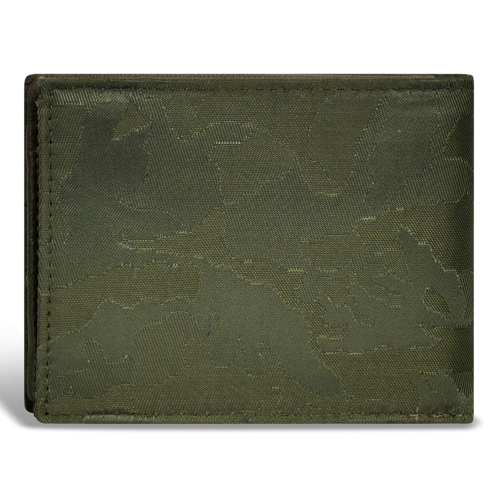Champs Camo Leather Top Wing Wallet