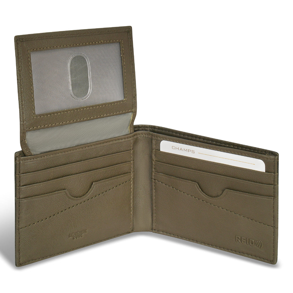 Champs Camo Leather Top Wing Wallet