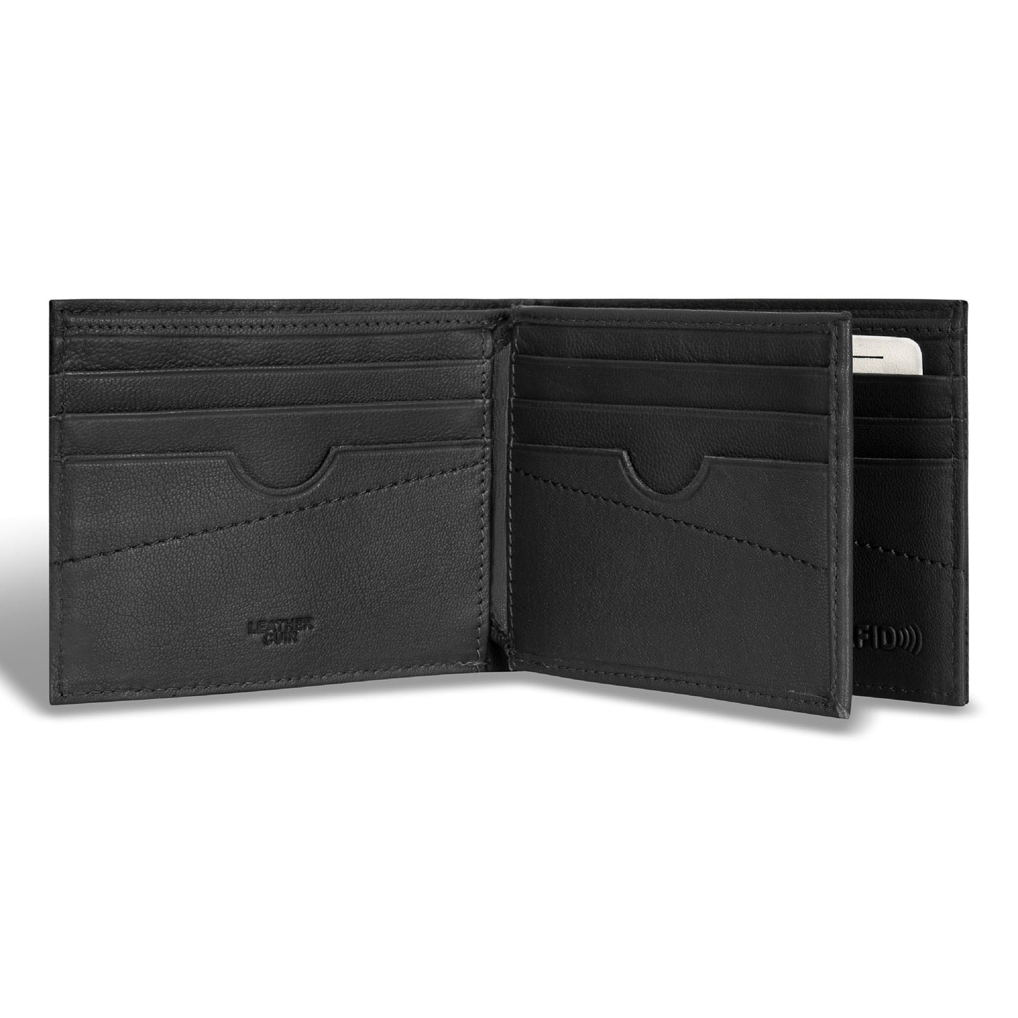 Champs Camo Leather Center Wing Wallet