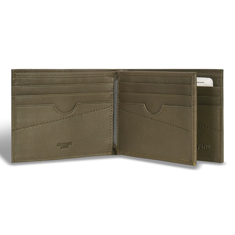 Champs Camo Leather Center Wing Wallet