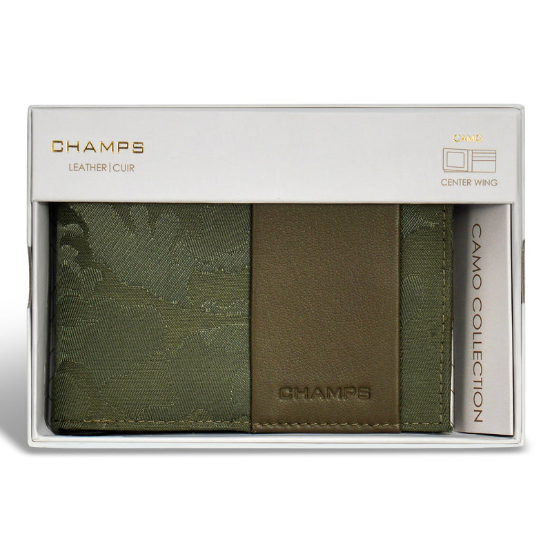 Portefeuille Champs Camo Leather Center Wing