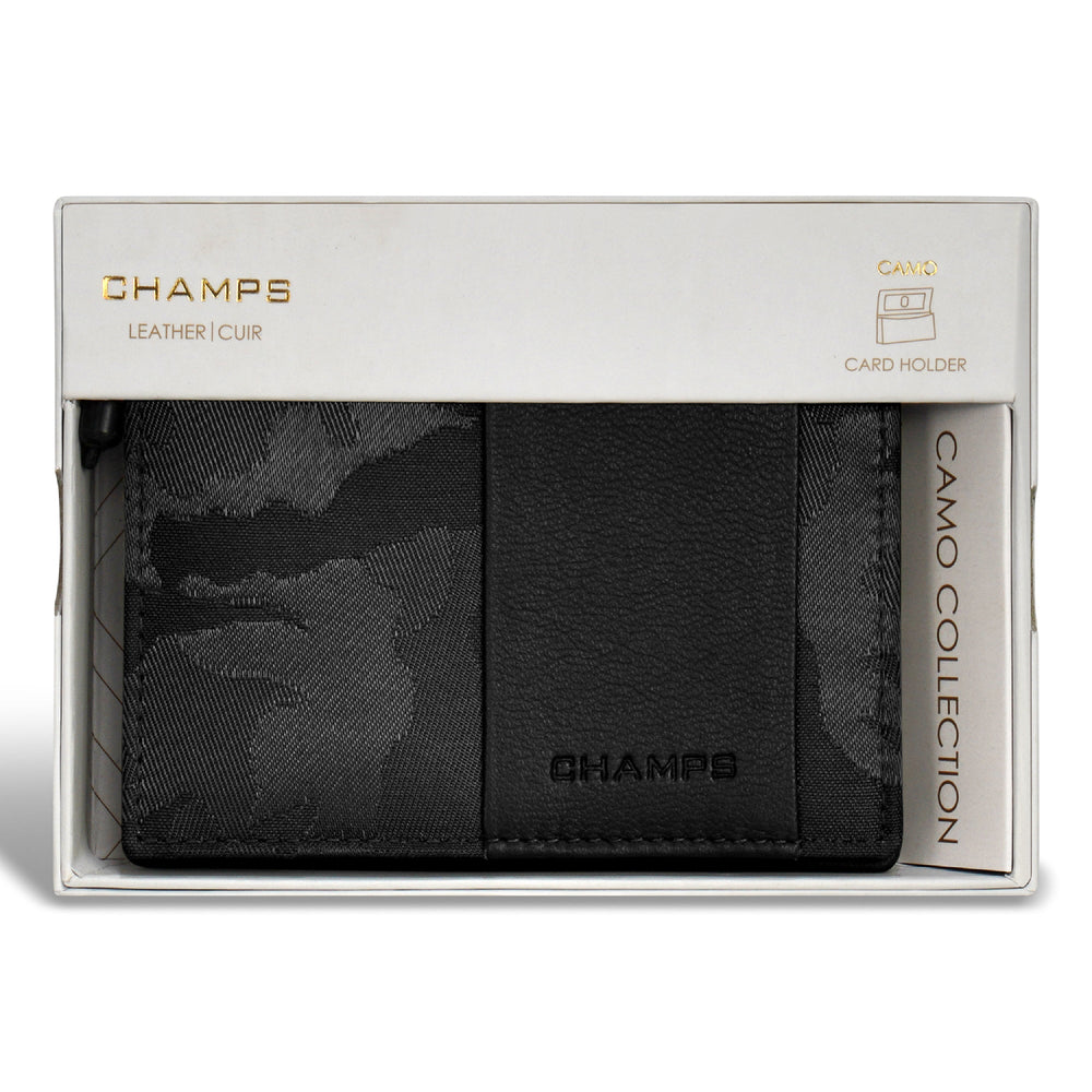 Champs Camo Leather Cardholder