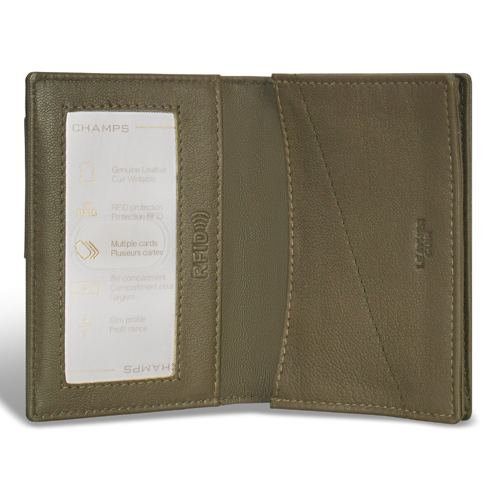 Champs Camo Leather Cardholder