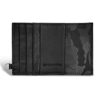 Porte-cartes fin en cuir camouflage Champs