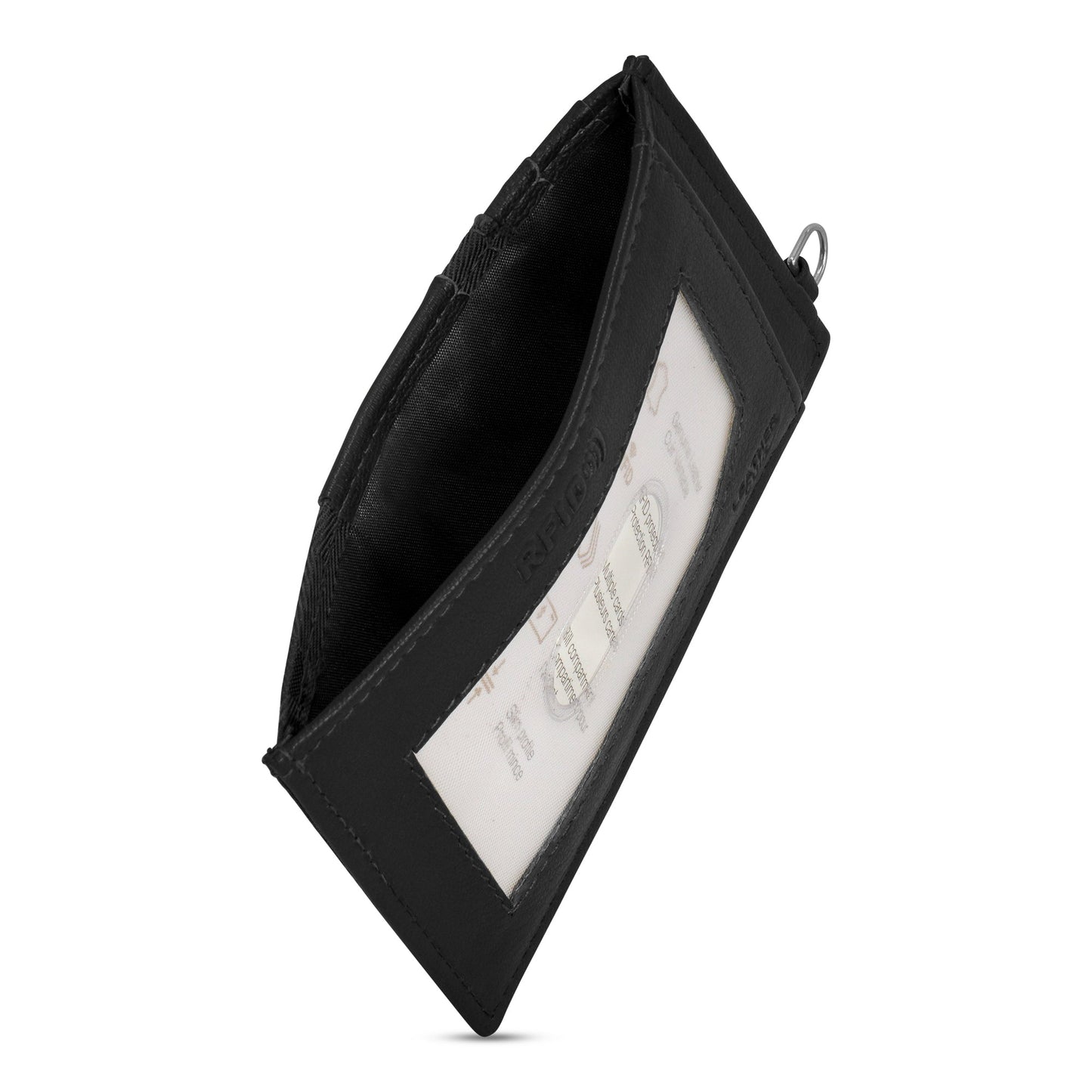 Porte-cartes fin en cuir camouflage Champs