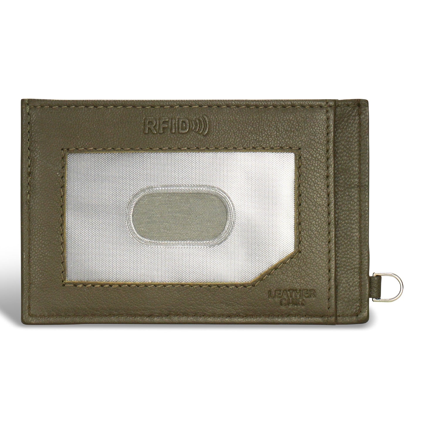 Porte-cartes fin en cuir camouflage Champs