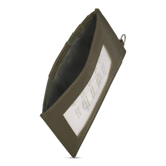 Porte-cartes fin en cuir camouflage Champs