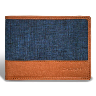 Champs Portefeuille Denim en cuir à deux volets