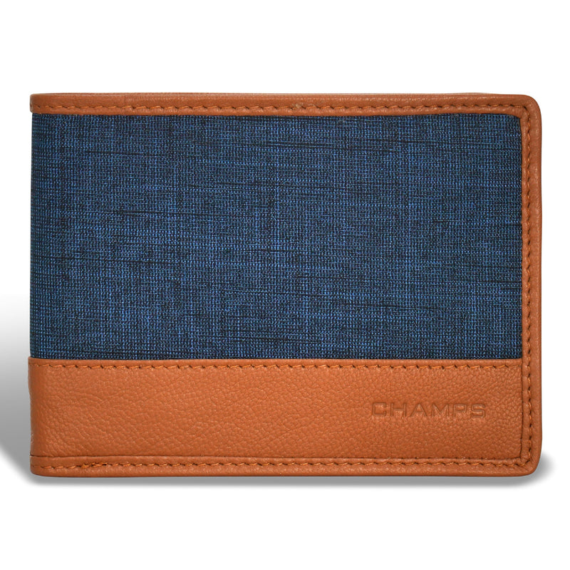 Champs Denim Leather Bi-Fold Wallet
