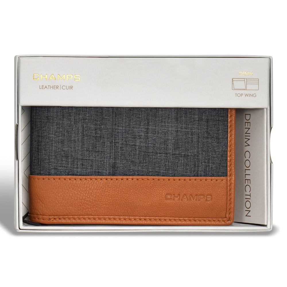 Champs Denim Leather Top Wing Wallet