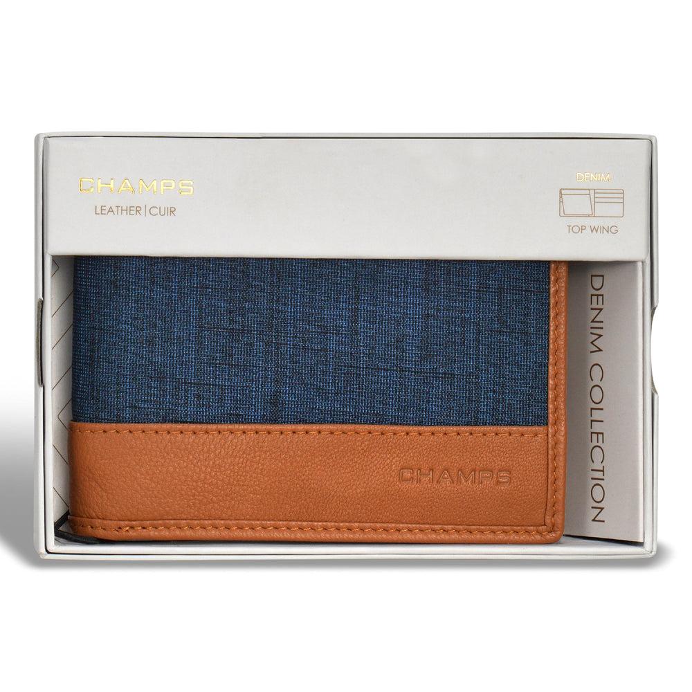 Champs Denim Leather Top Wing Wallet