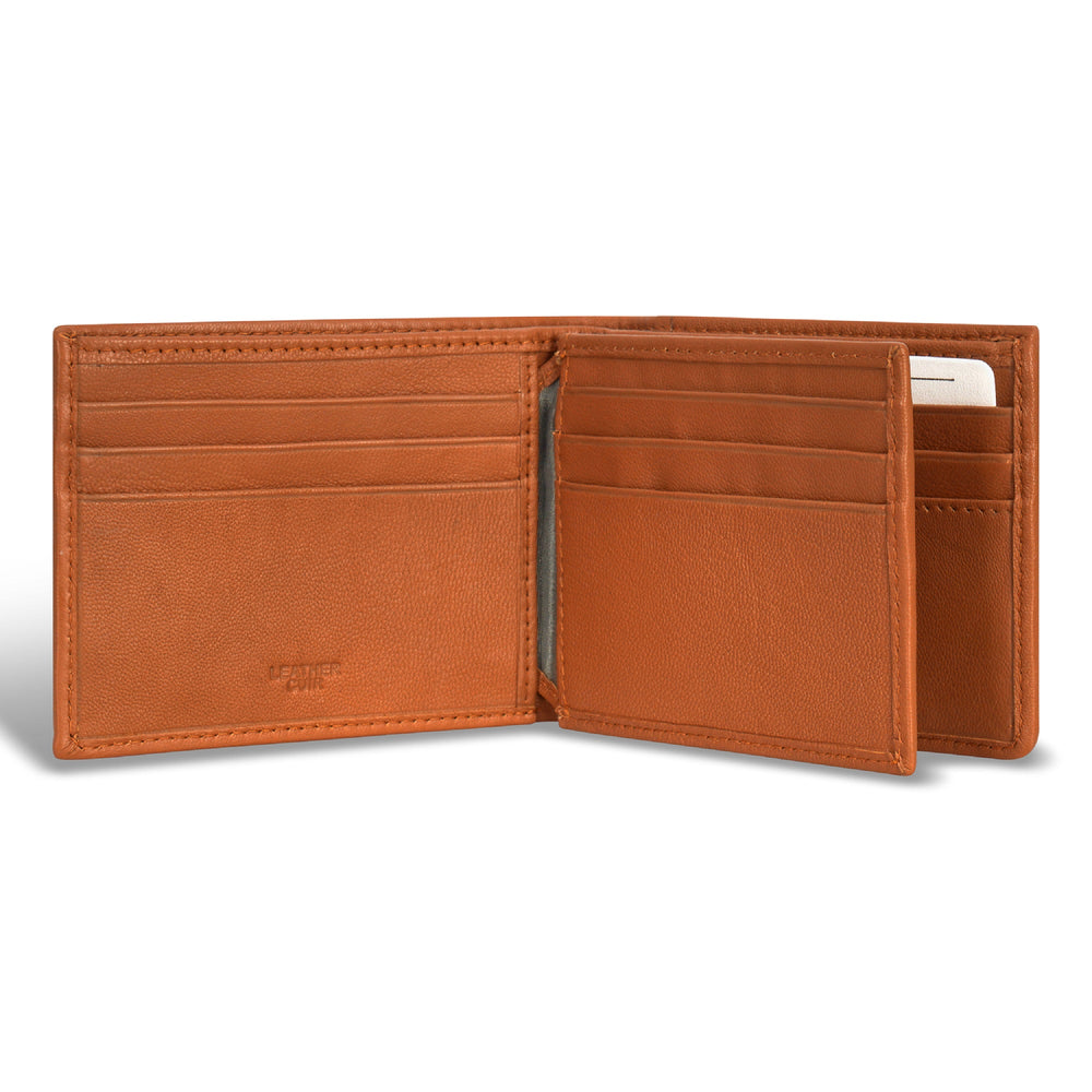 Champs Denim Leather Center Wing Wallet