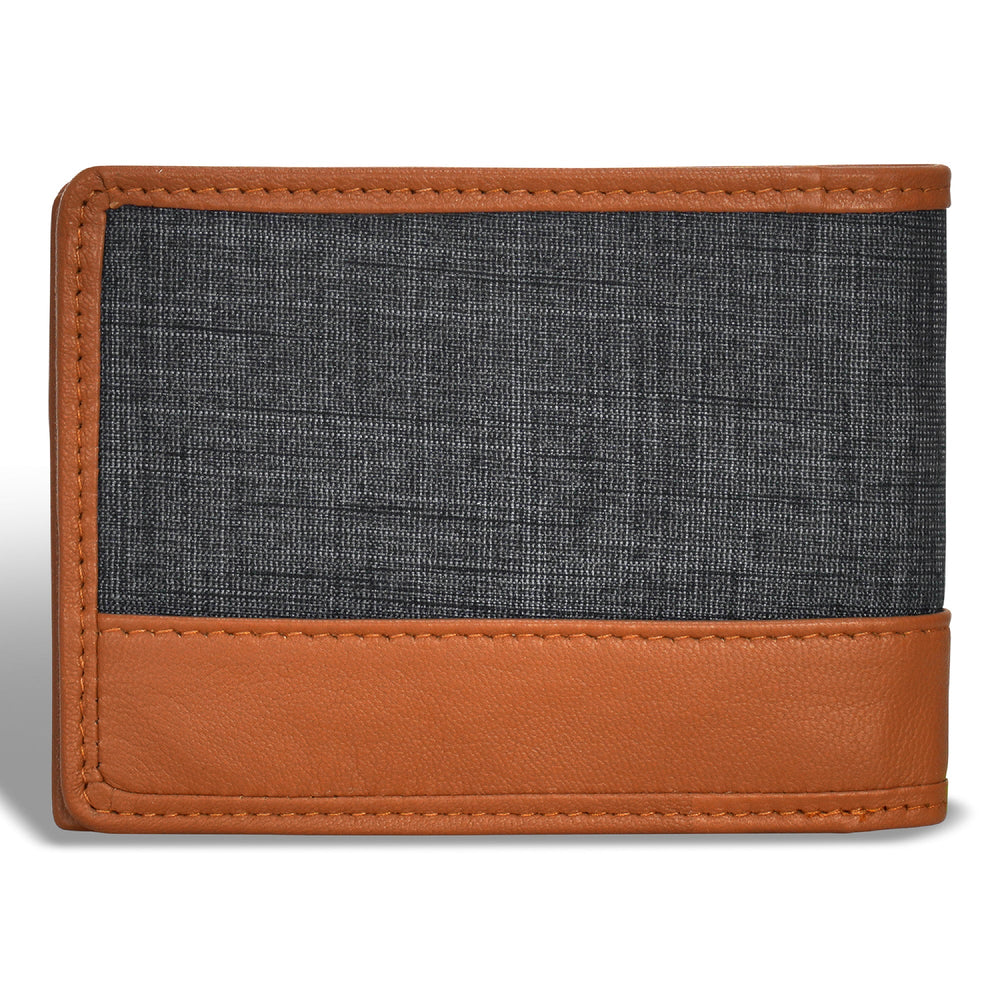Champs Denim Leather Center Wing Wallet