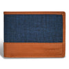 Champs Denim Leather Center Wing Wallet