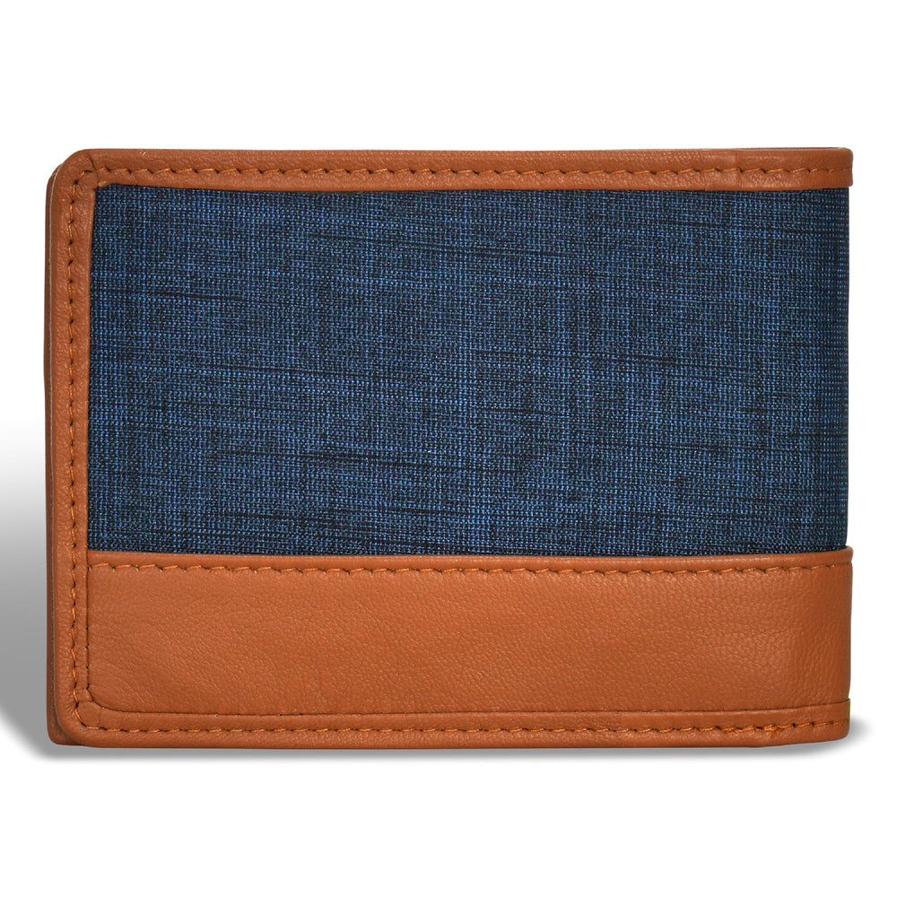 Champs Denim Leather Center Wing Wallet