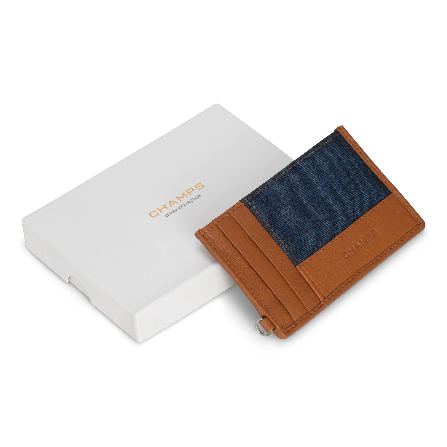 Champs Denim Leather Slim Cardholder