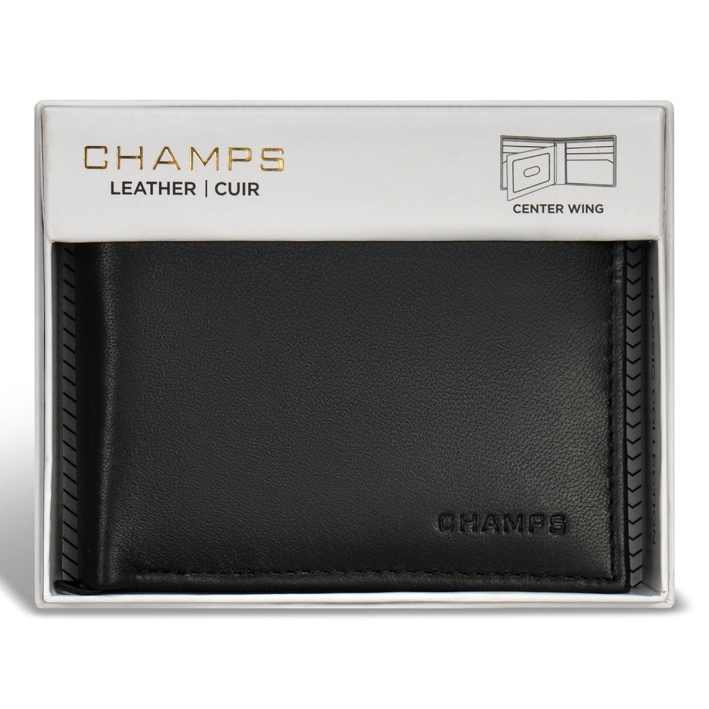 Champs Classic Leather Center-Wing Wallet