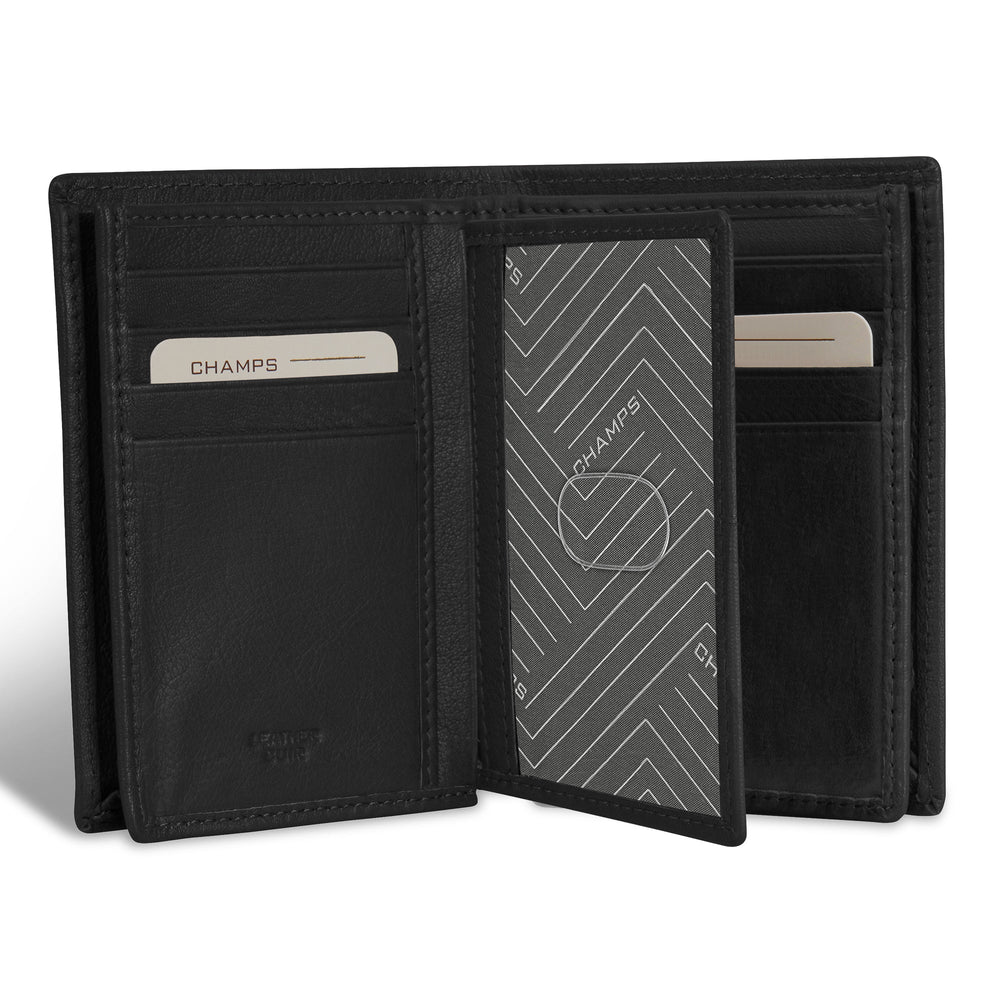 Champs Onyx Leather Vertical Wallet