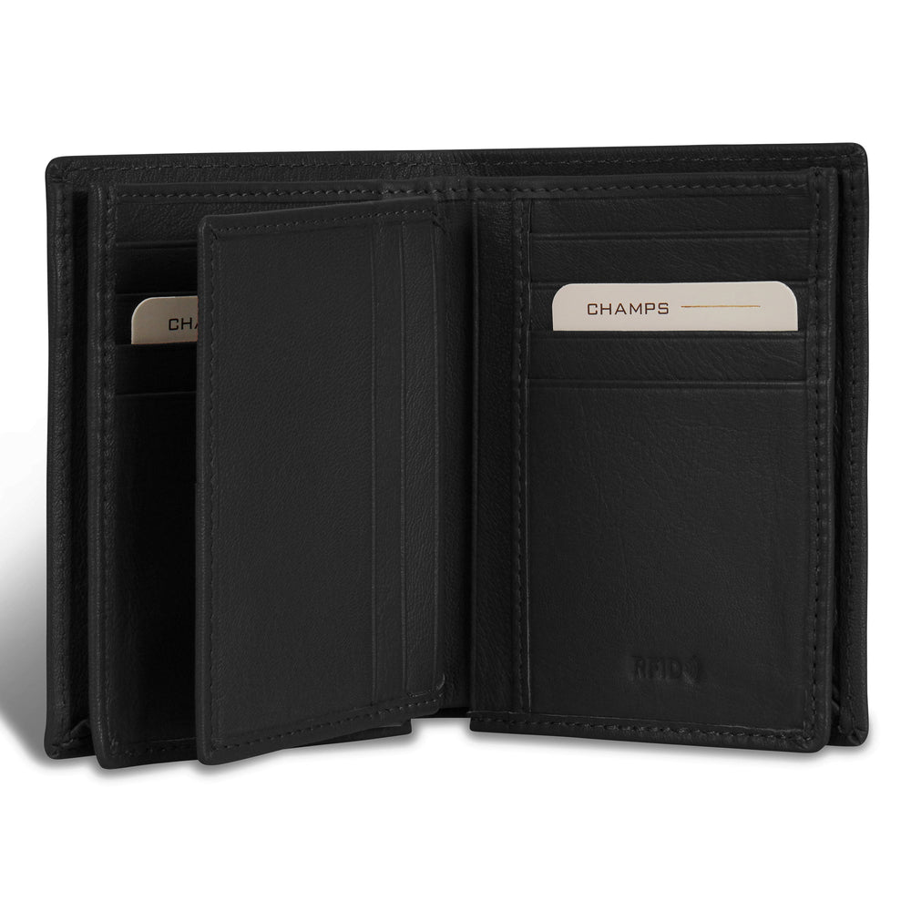 Champs Onyx Leather Vertical Wallet