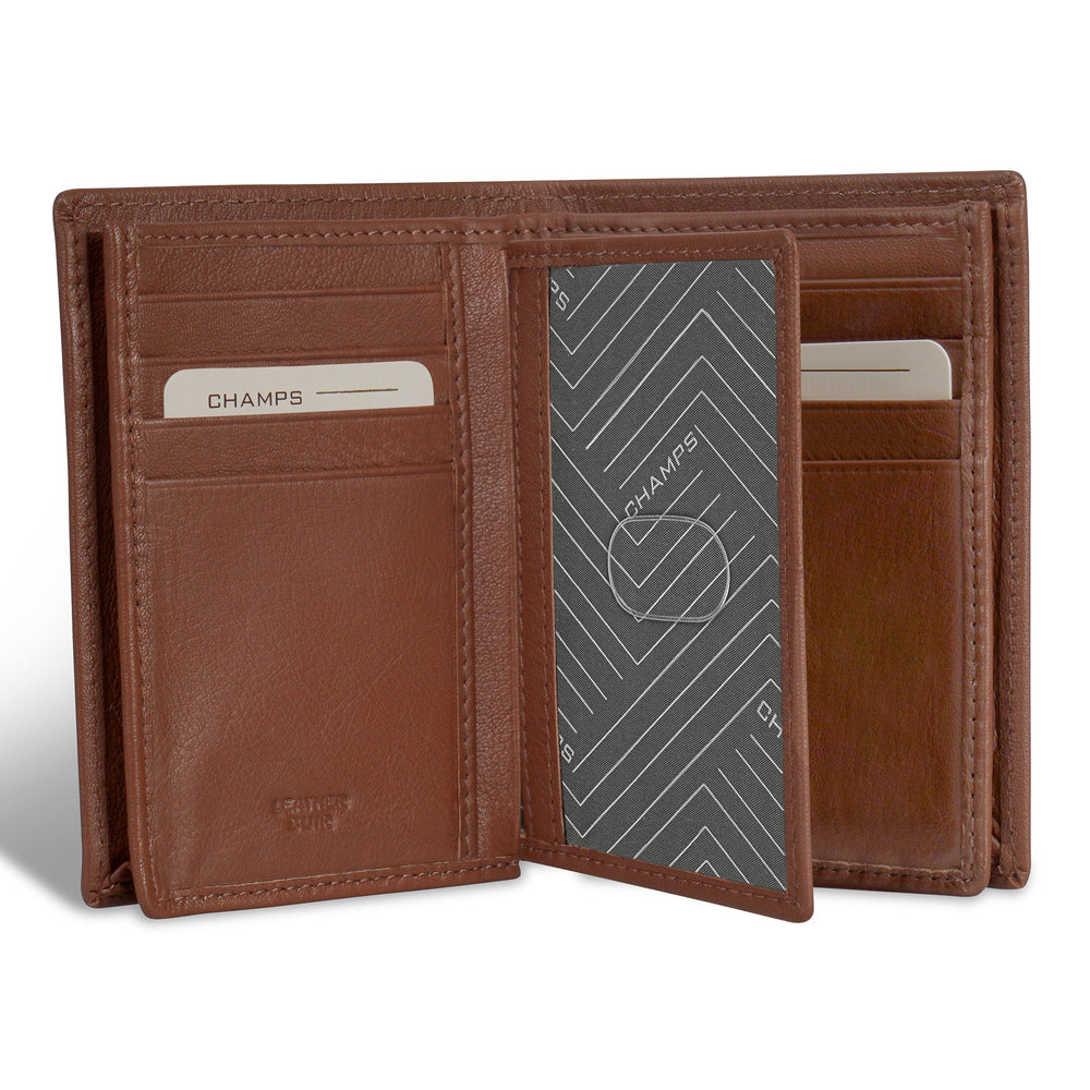 Champs Onyx Leather Vertical Wallet