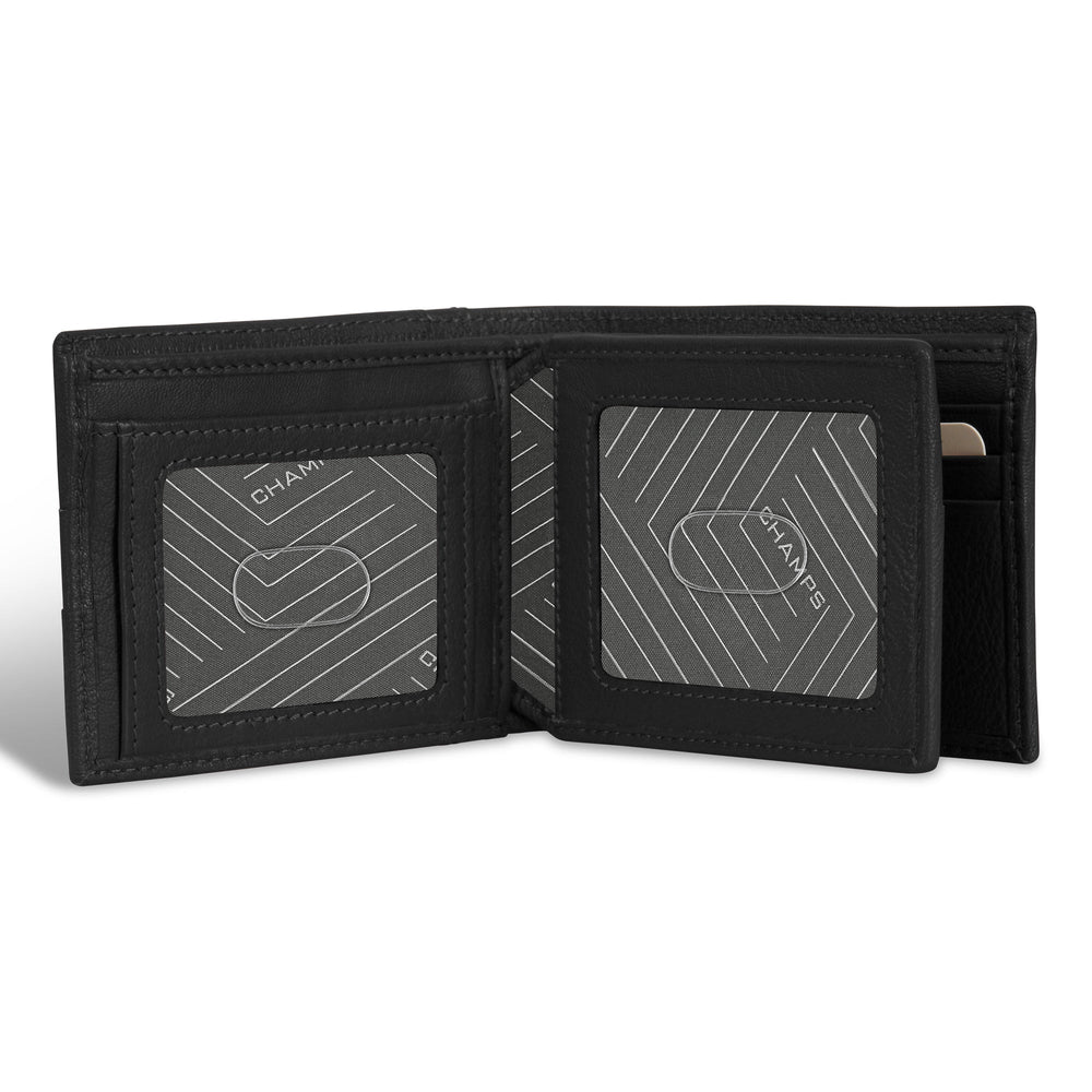Champs Onyx Leather Access Center Wing Wallet