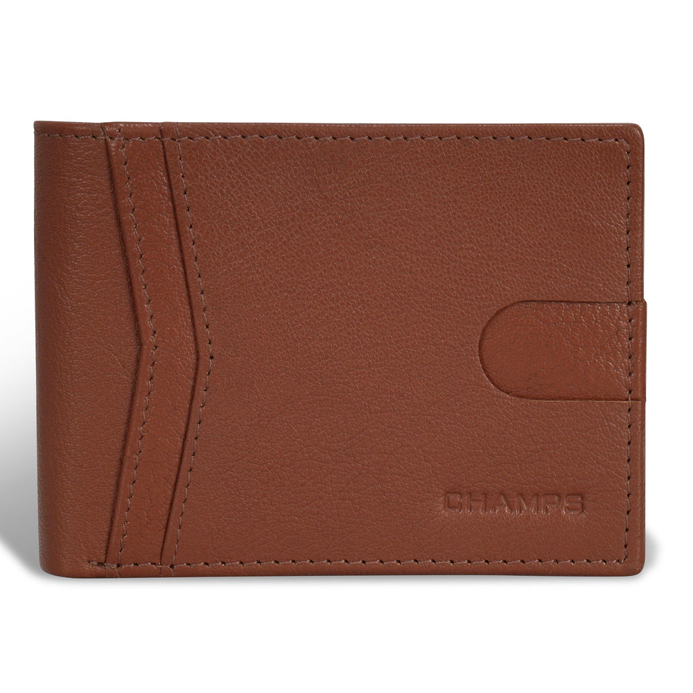 Champs Onyx Leather Access Center Wing Wallet