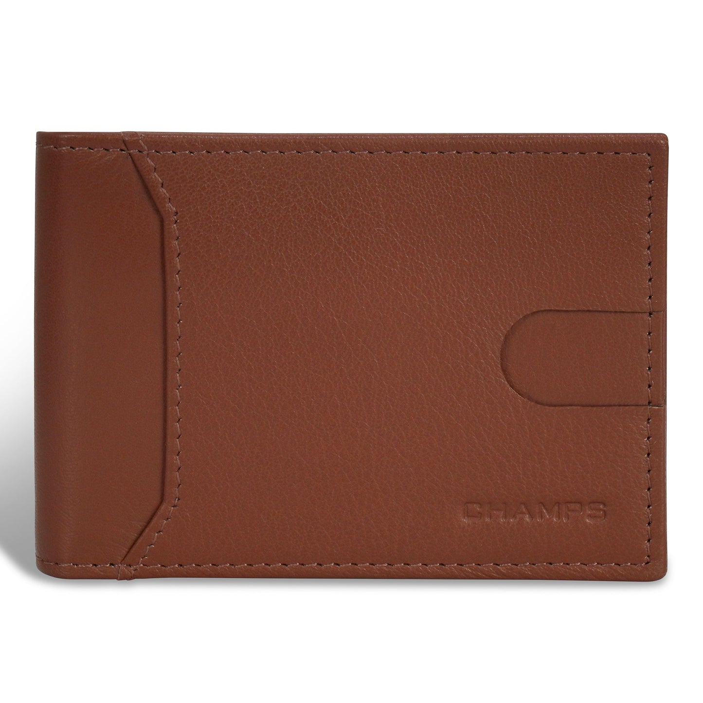 Champs Onyx Leather Bi-Fold Clip Wallet