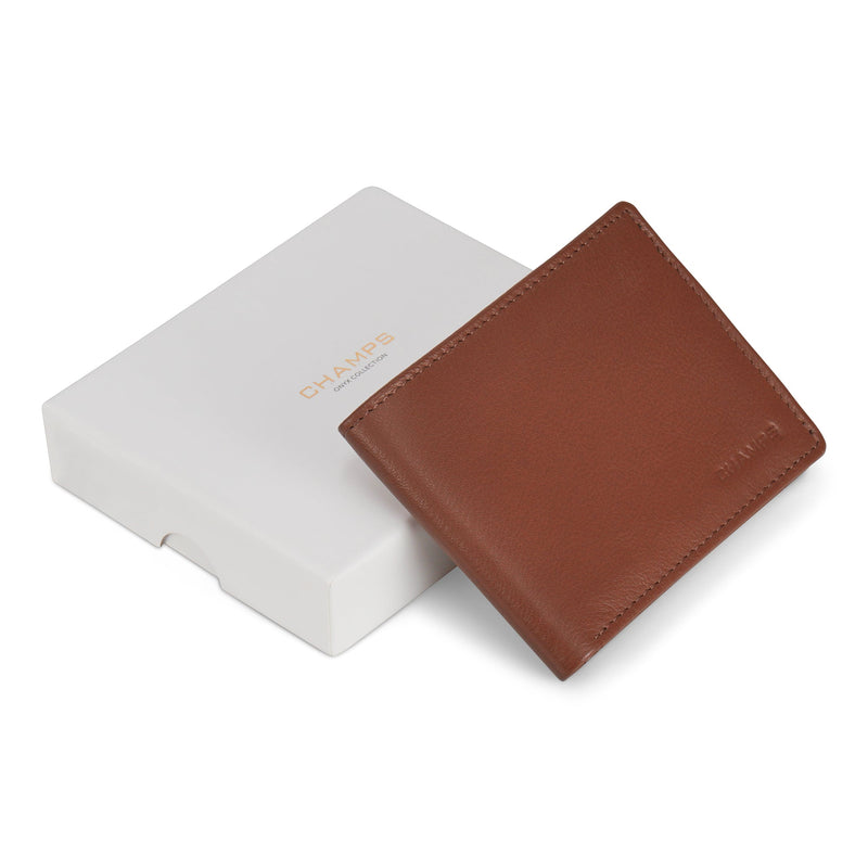 Portefeuille Champs Onyx en cuir zippé à deux volets