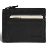 Champs Onyx Étui à cartes zippé en cuir