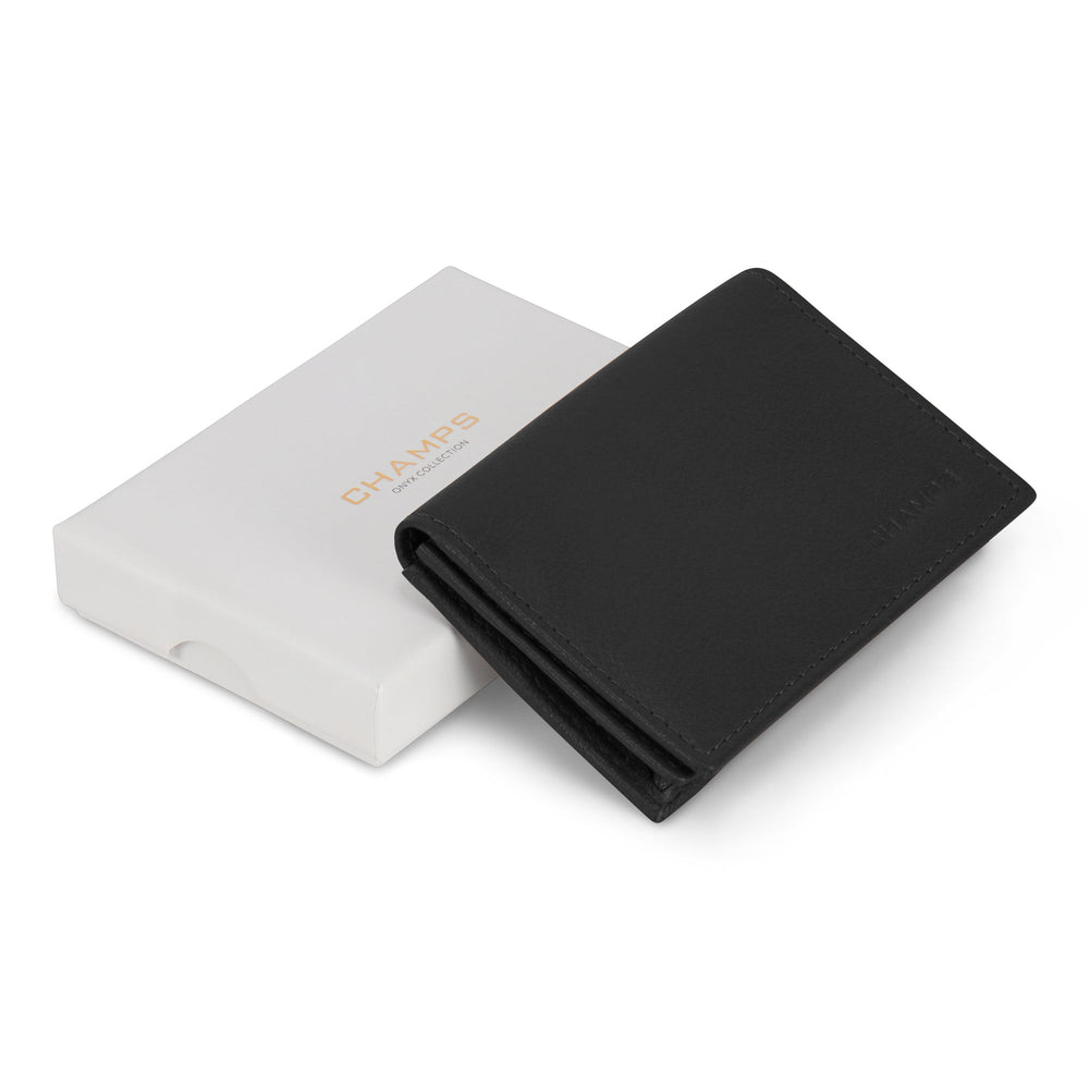 Champs Onyx Leather Card Case