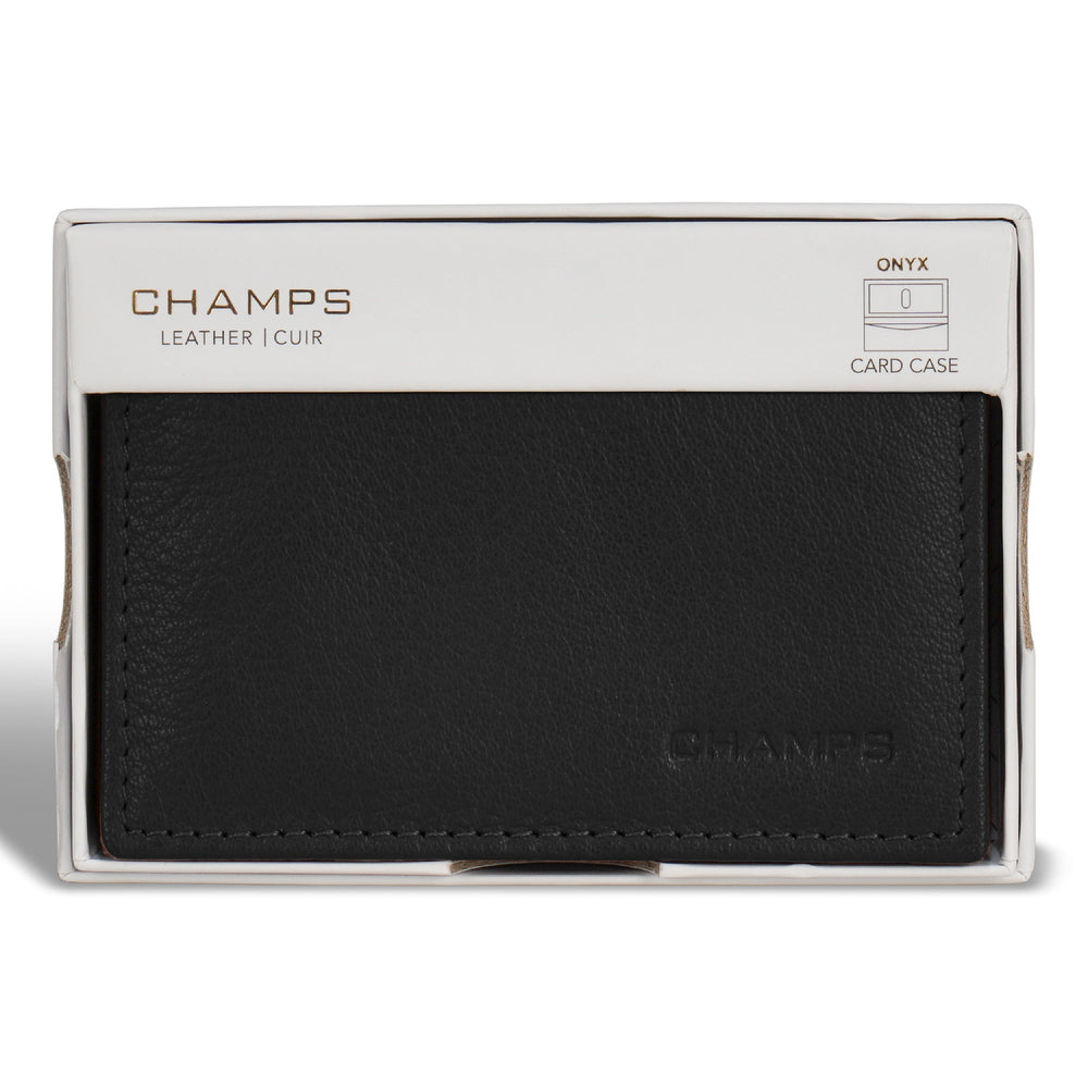 Champs Onyx Leather Card Case