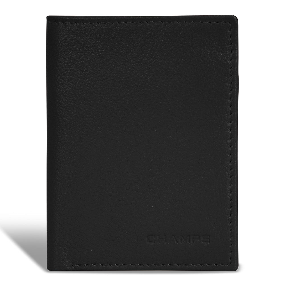 Champs Onyx Portefeuille vertical fin en cuir