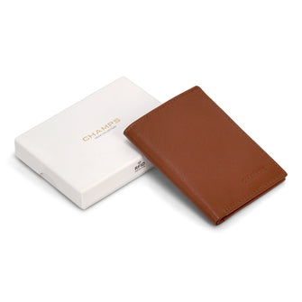 Champs Onyx Portefeuille vertical fin en cuir